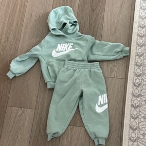Nike Kids Mint Green Hoodie & Joggers Set